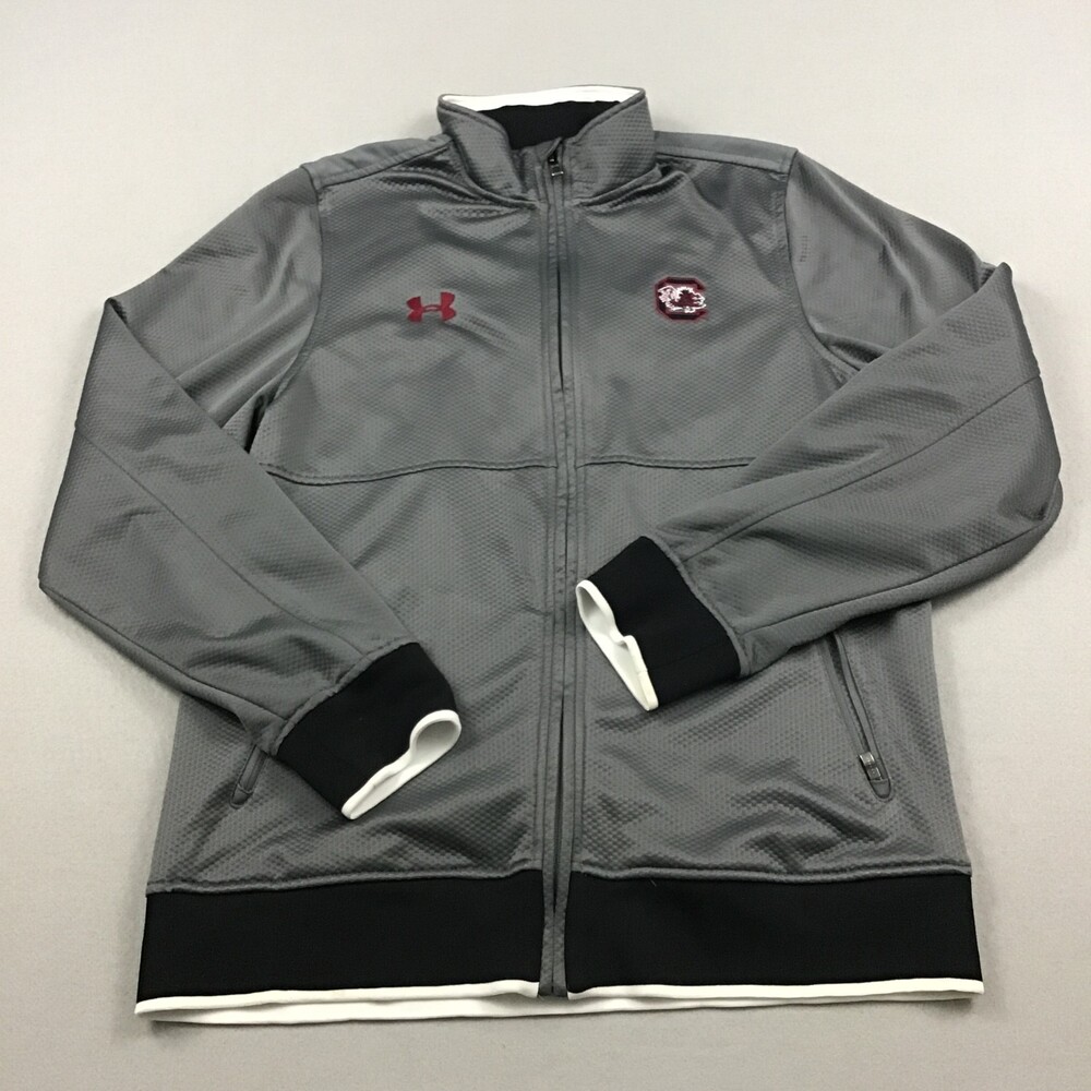 South Carolina Gamecocks Jacket Boys Large Gray Under Amour NCAA Football L *